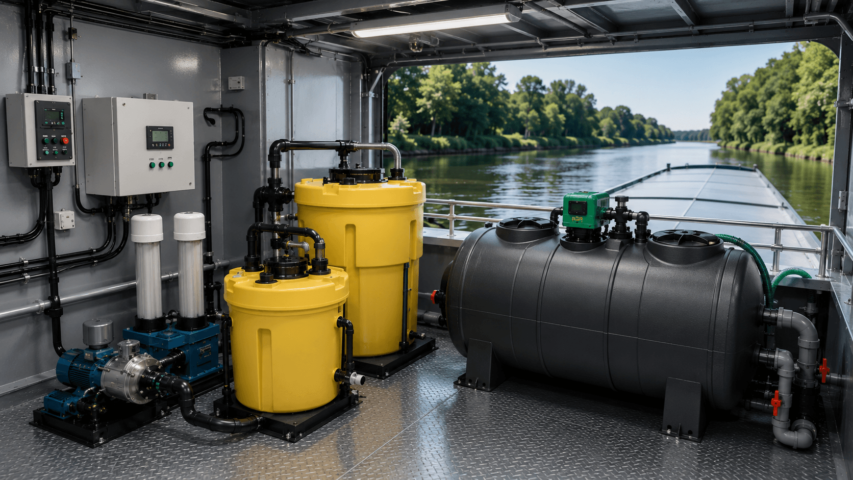 Traitement des eaux usées à bord