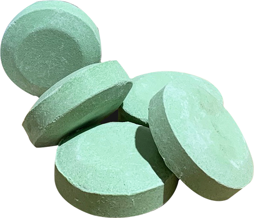 Tablettes de déchloration pour maîtrise du chlore résiduel
