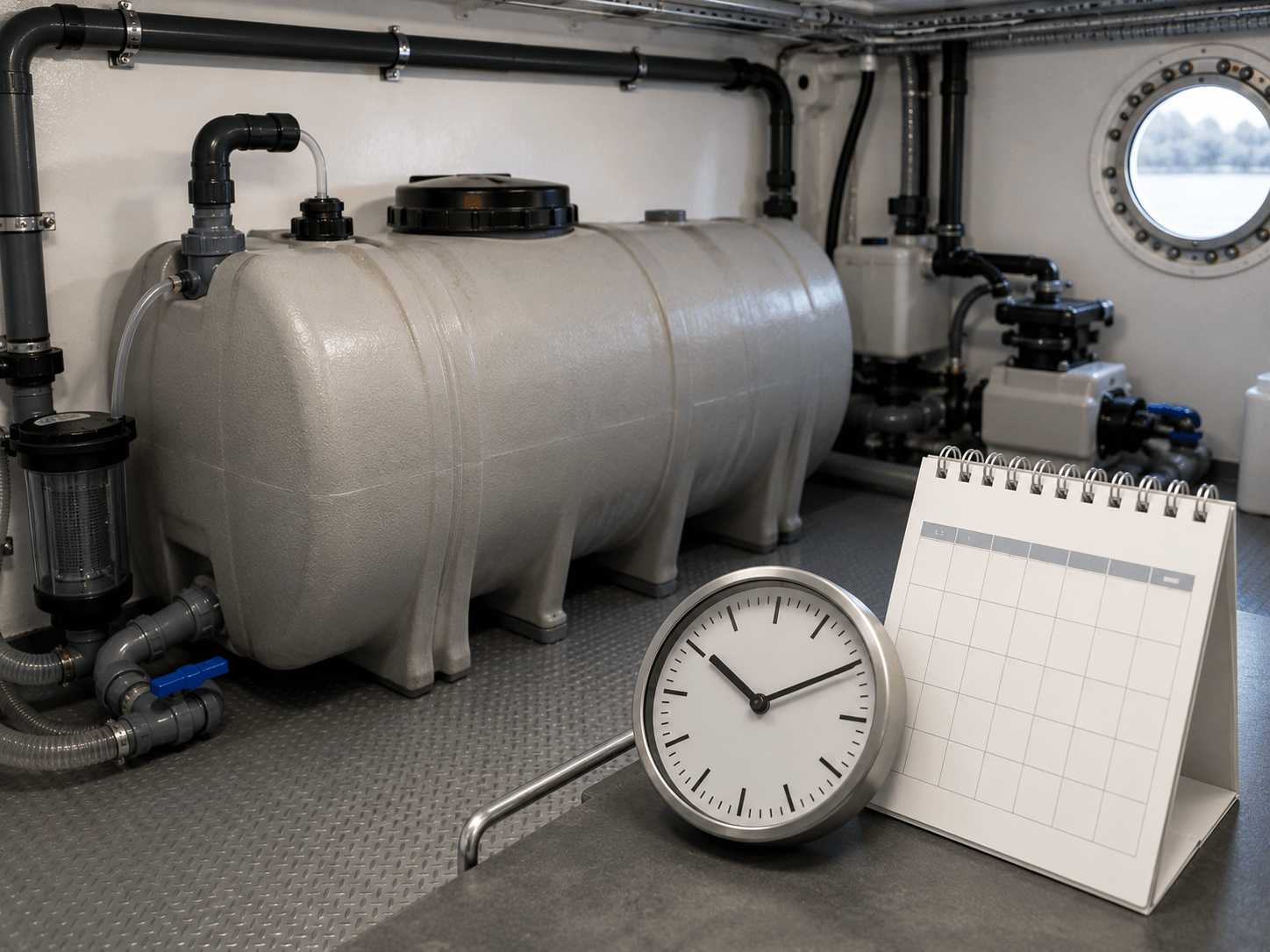 Station biologique de bateau soumise à une utilisation saisonnière